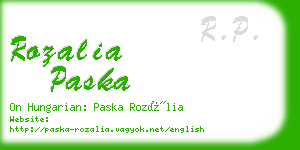 rozalia paska business card